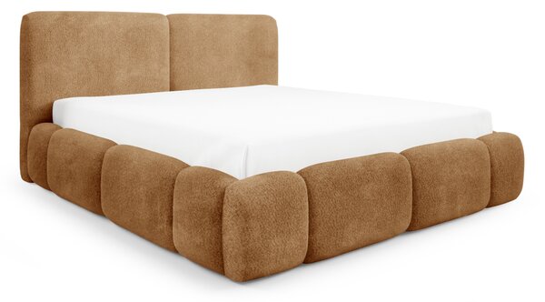 Čalouněná jednolůžková postel 120x200 ANCHA - koniak
