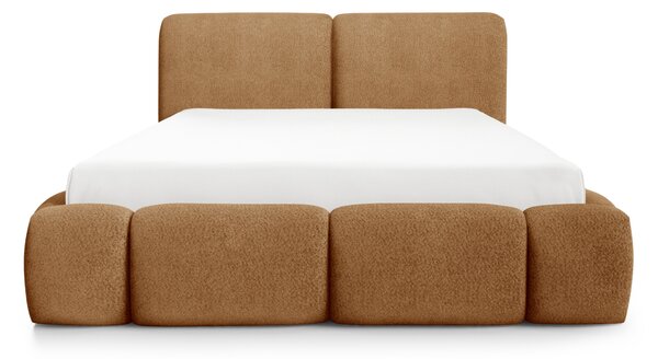 Čalouněná jednolůžková postel 120x200 ANCHA - koniak