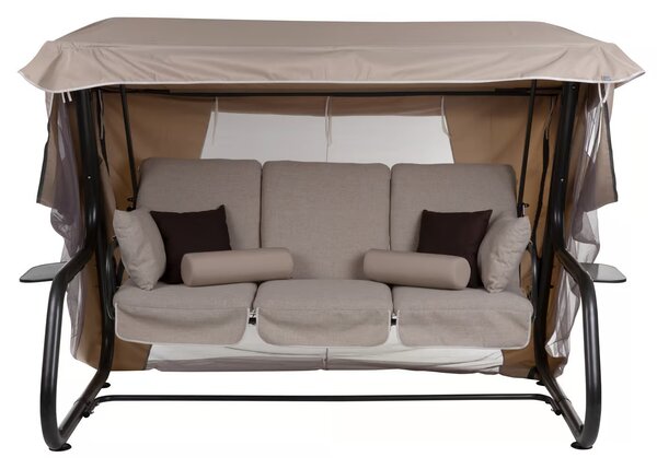 Zahradní houpačka Venezia Lux s moskytiérou, polštářky a bočními stolky D048-05FB PATIO 448544