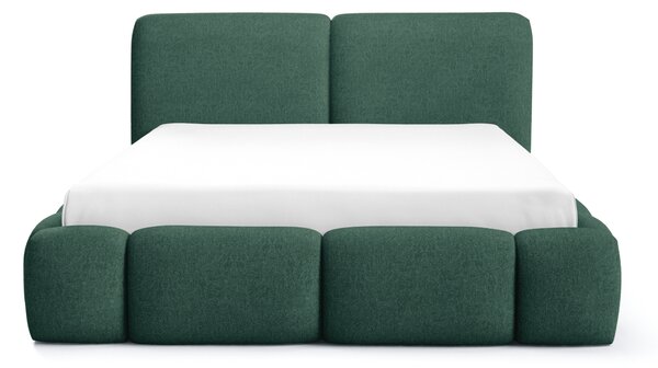 Čalouněná jednolůžková postel 120x200 ANCHA - láhvově zelená