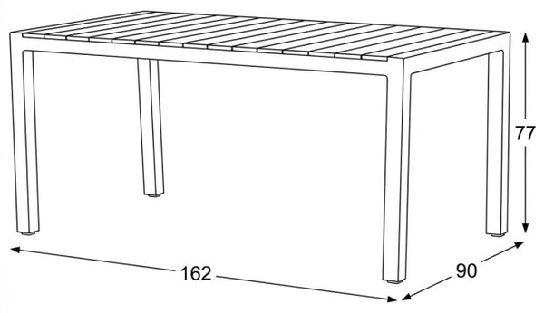 Zahradní stůl černý AZT-S1514 BK