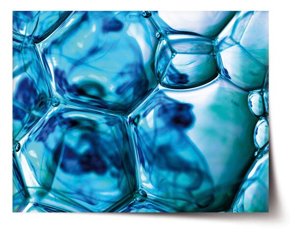 Plakát SABLIO - Modré bubliny 60x40 cm