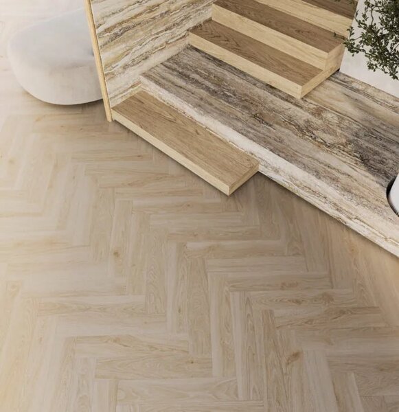 Vynilová SPC podlaha Barlinek Next Step Herringbone - Tea Oak