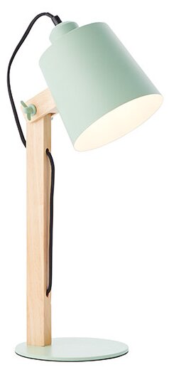 Brilliant92716/04 Stolní lampa SWIVEL zelená + dřevo