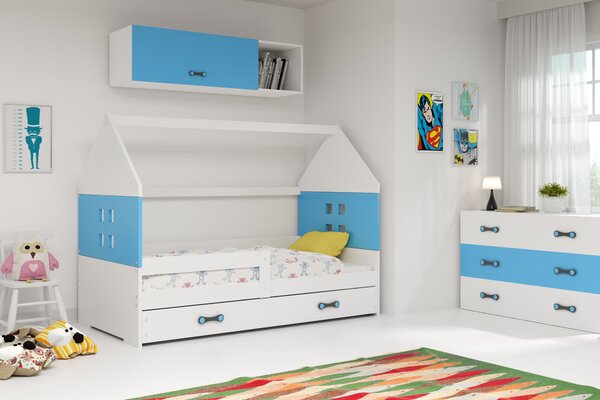 BMS Group Dětská postel Domi 160x80 Bílá/modá