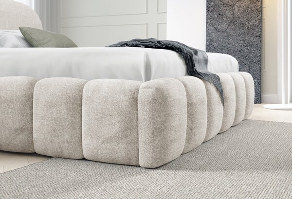 Designová jednolůžková postel 120x200 BERLA - ecru