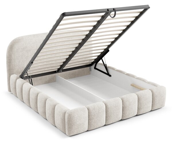 Designová jednolůžková postel 120x200 BERLA - ecru