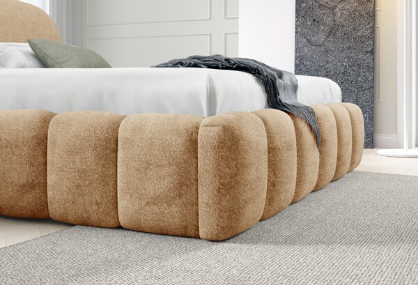 Designová jednolůžková postel 120x200 BERLA - cappuccino