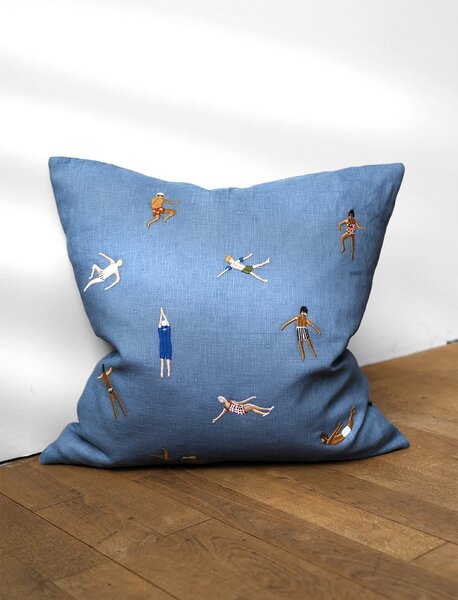Fine Little Day Povlak na polštář Swimmers Blue 50 x 50 cm FLD232