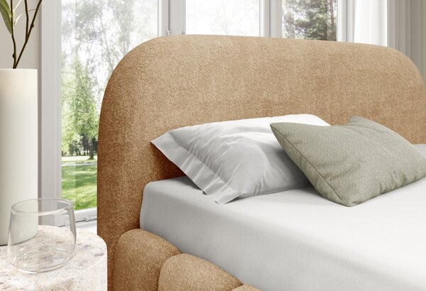 Designová jednolůžková postel 120x200 BERLA - cappuccino