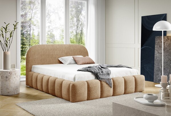 Designová jednolůžková postel 120x200 BERLA - cappuccino