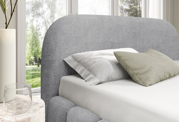 Designová jednolůžková postel 120x200 BERLA - šedá