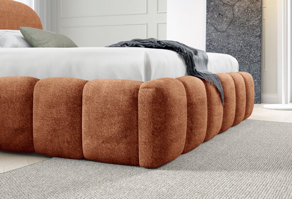 Designová jednolůžková postel 120x200 BERLA - cihlová