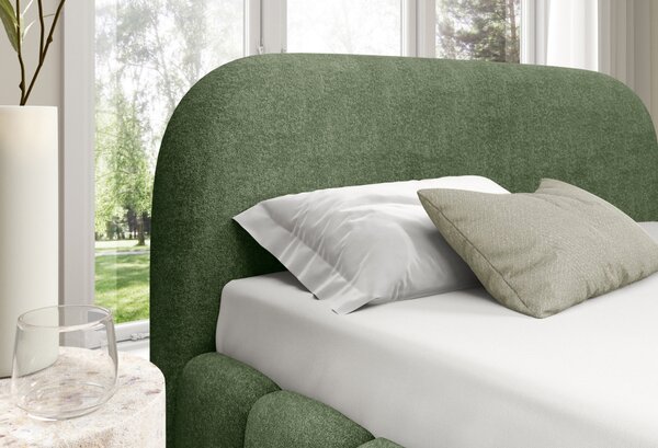 Designová jednolůžková postel 120x200 BERLA - zelená