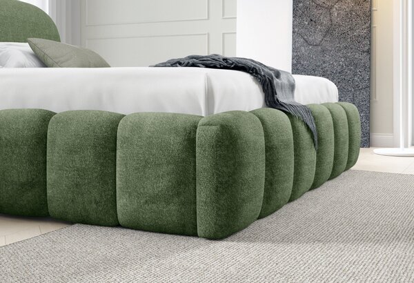 Designová jednolůžková postel 120x200 BERLA - zelená