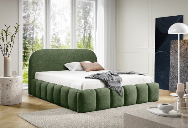 Designová jednolůžková postel 120x200 BERLA - zelená