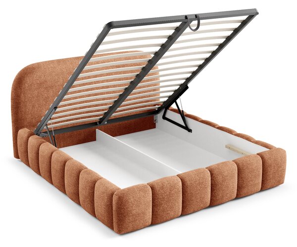 Designová jednolůžková postel 120x200 BERLA - cihlová