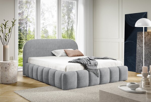 Designová jednolůžková postel 120x200 BERLA - šedá