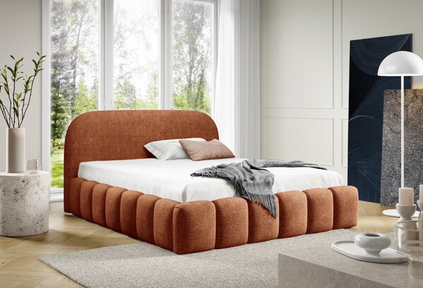 Designová jednolůžková postel 120x200 BERLA - cihlová