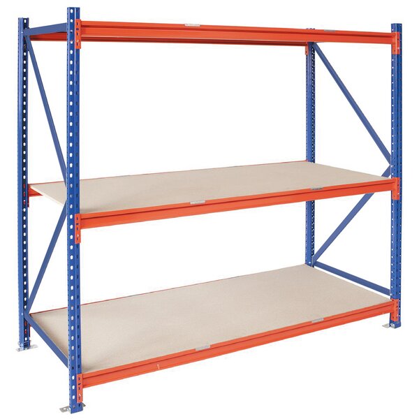 FISTAR Nekonečný PRŮMYSLOVÝ regál 4-úrovňový 2000x2700x800 s nosností 2700 kg - základní modul