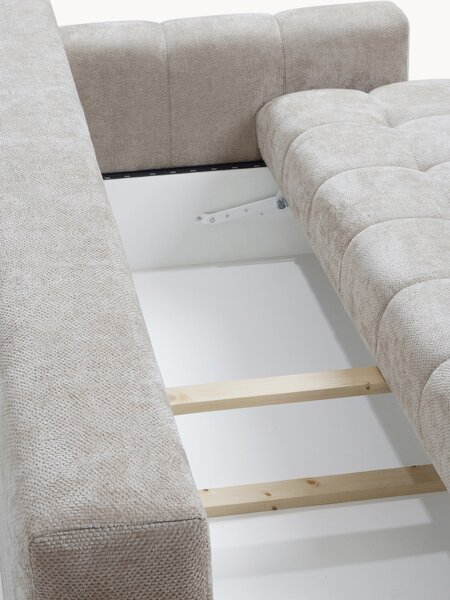 Rozkládací pohovka Calvero - béžový pletený materiál Kiara 852