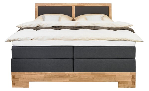 POSTEL BOXSPRING, 180/200 cm, hnědá, barvy dubu Linea Natura - Manželské postele