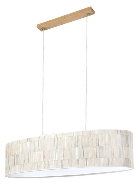 Malo Závěsné svítidlo 2xE27 Max.40W Oiled Oak/Transparent PVC/Multicolor