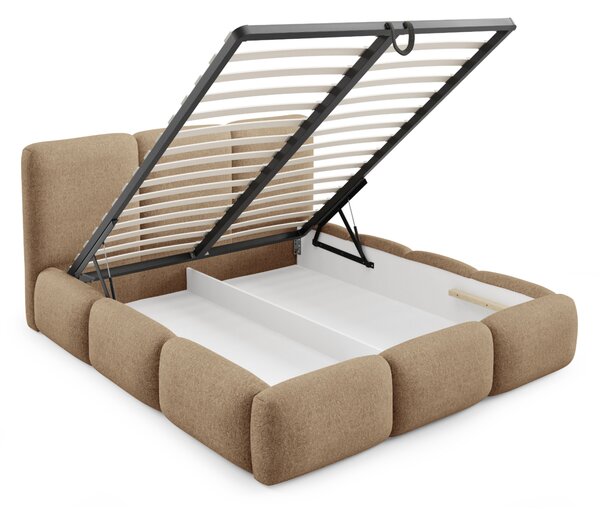 Čalouněná jednolůžková postel 120x200 BORA - kávová