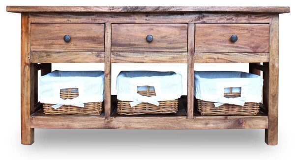 Příborník z masivního recyklovaného dřeva, 100 x 30 x 50 cm, 244488 HangarStore.cz