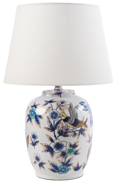Stolní lampa SUNJA Porcelán Bílá/Modrá