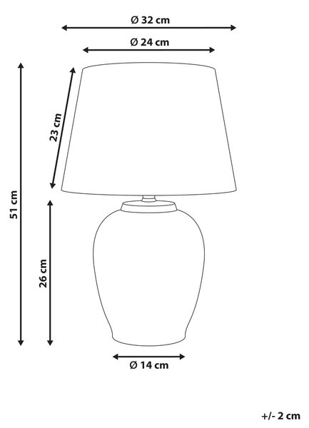 Stolní lampa SUNJA Porcelán Bílá/Modrá