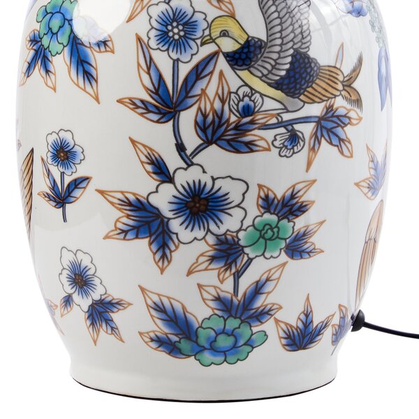 Stolní lampa SUNJA Porcelán Bílá/Modrá