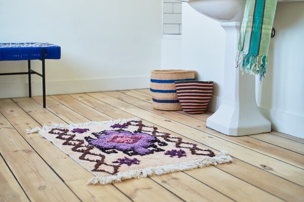 Béžovo- fialová koupelnová předložka Bohemian - 60*90 cm - HKLIVING