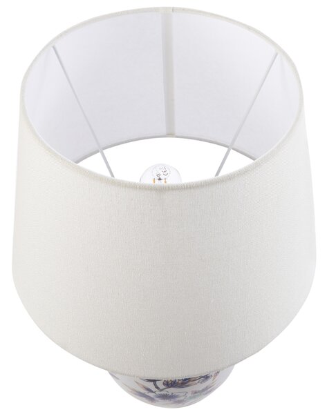 Stolní lampa SUNJA Porcelán Bílá/Modrá