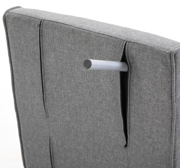 HOMCOM Skříňová pohovka s opěrkou 3-v-1 Skládací křeslo pro hosty Skládací matrace Skládací postel Chaise Lounge Multifunkční polyester s povrchovou ú