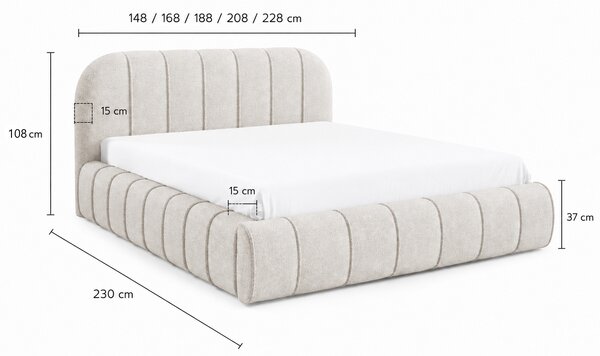 Čalouněná postel 120x200 RETA - zelená