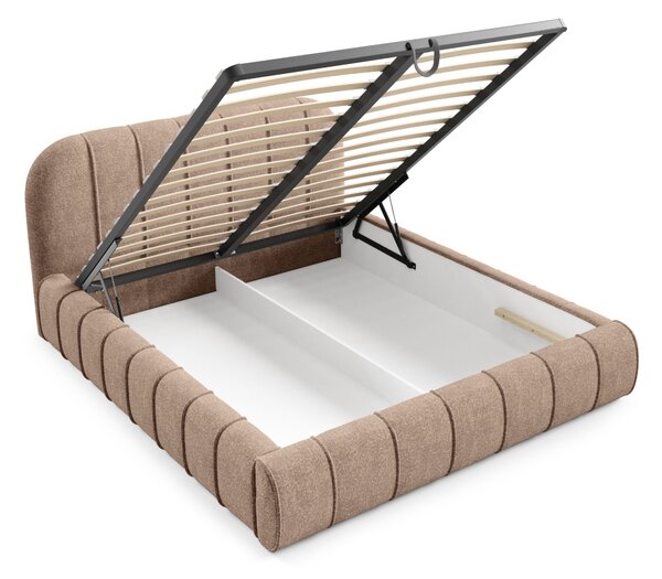 Čalouněná postel 120x200 RETA - světle hnědá