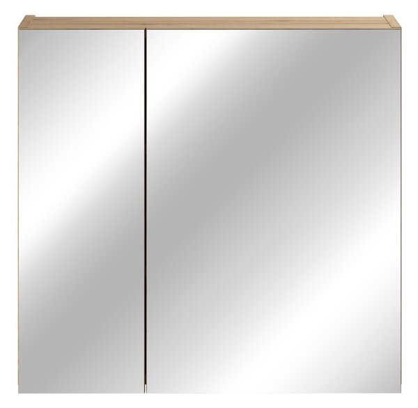 Comad Závěsná koupelnová skříňka se zrcadlem UNI 60 cm dub coast evoke