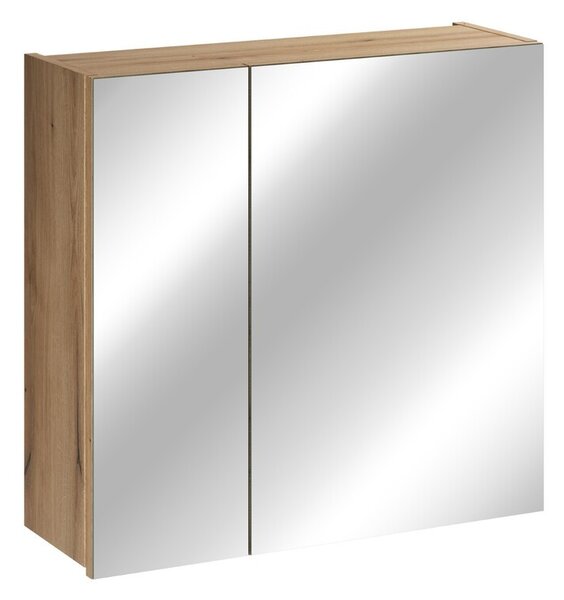 Comad Závěsná koupelnová skříňka se zrcadlem UNI 60 cm dub coast evoke