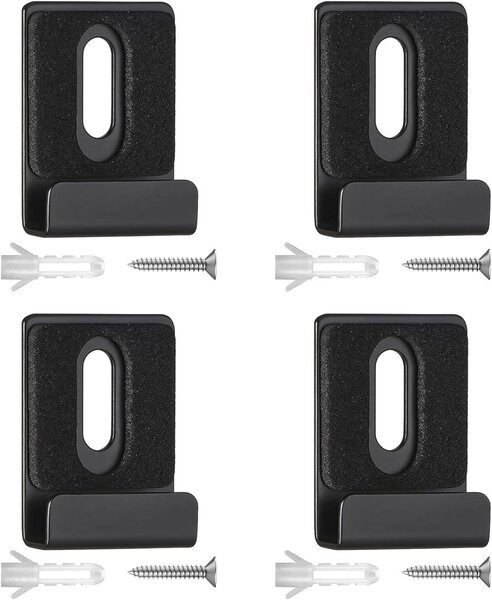 Sada zrcadel, 4 kusy, černá barva, kov, rozměry 35 x 25 mm, určená pro montáž na zeď