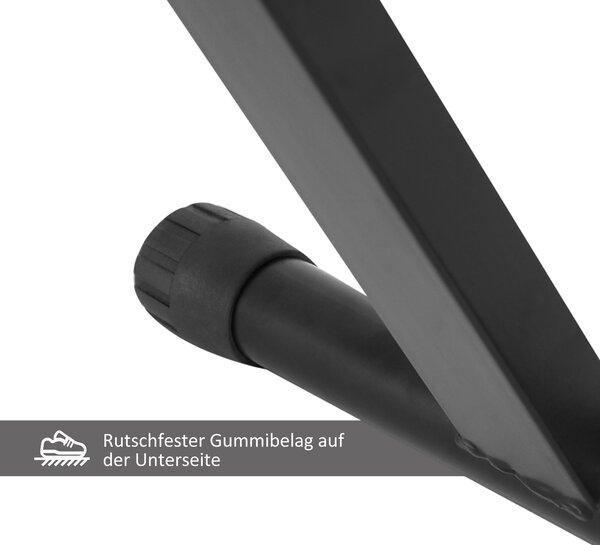 HOMCOM Klavírní Stolička Klavírní Lavice Stolička na Líčení Výškově Nastavitelná Skládací Ocelová Umělá Kůže Pěna Černá 39 x 29 x 37-47 cm | Aosom