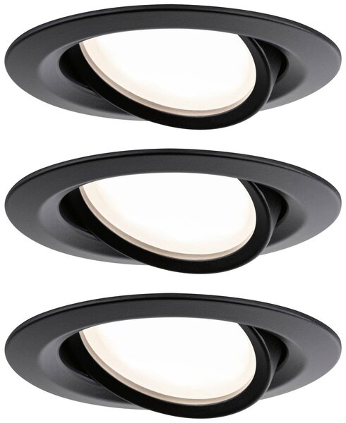 Paulmann 93080 Set Nova Plus LED vestavné svítidlo, LED, 18 W, černá