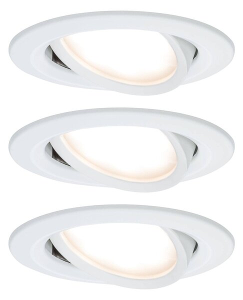 Paulmann 93485 Nova vestavné svítidlo, LED, LED, 18 W, bílá (matná), sada 3 ks