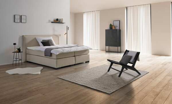 POSTEL BOXSPRING, 180/200 cm, béžová MID.YOU - Manželské postele, Online Only