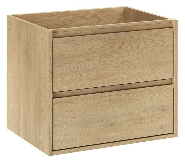 Comad Koupelnová sestava Viola se zápustným umyvadlem a zrcadlem 60 cm dub cremona