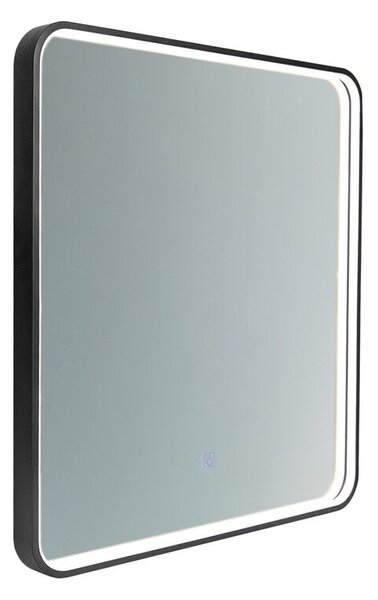 Comad Dotykové nástěnné zrcadlo s LED osvětlením VEGA 60x65 cm černé