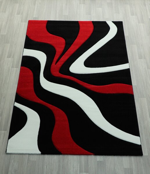 MERINOS Kusový černý koberec Diamond 760/910-Black Rozměry: 80 x 150