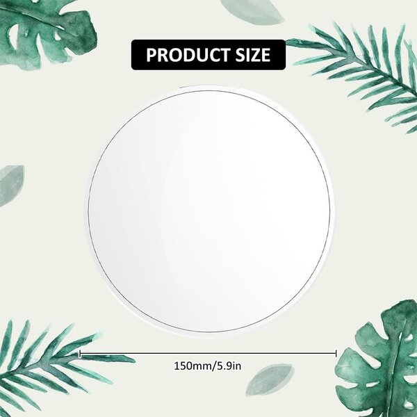 Zrcadlo s 20násobným zvětšením, kulaté, o průměru 15 cm, s přísavkami, ideální pro precizní nanášení make-upu