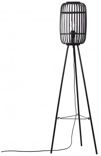 Brilliant 94977/76 Stojanová lampa WOODROW tmavý ratan