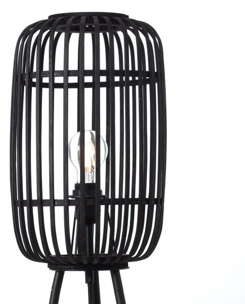 Brilliant 94977/76 Stojanová lampa WOODROW tmavý ratan